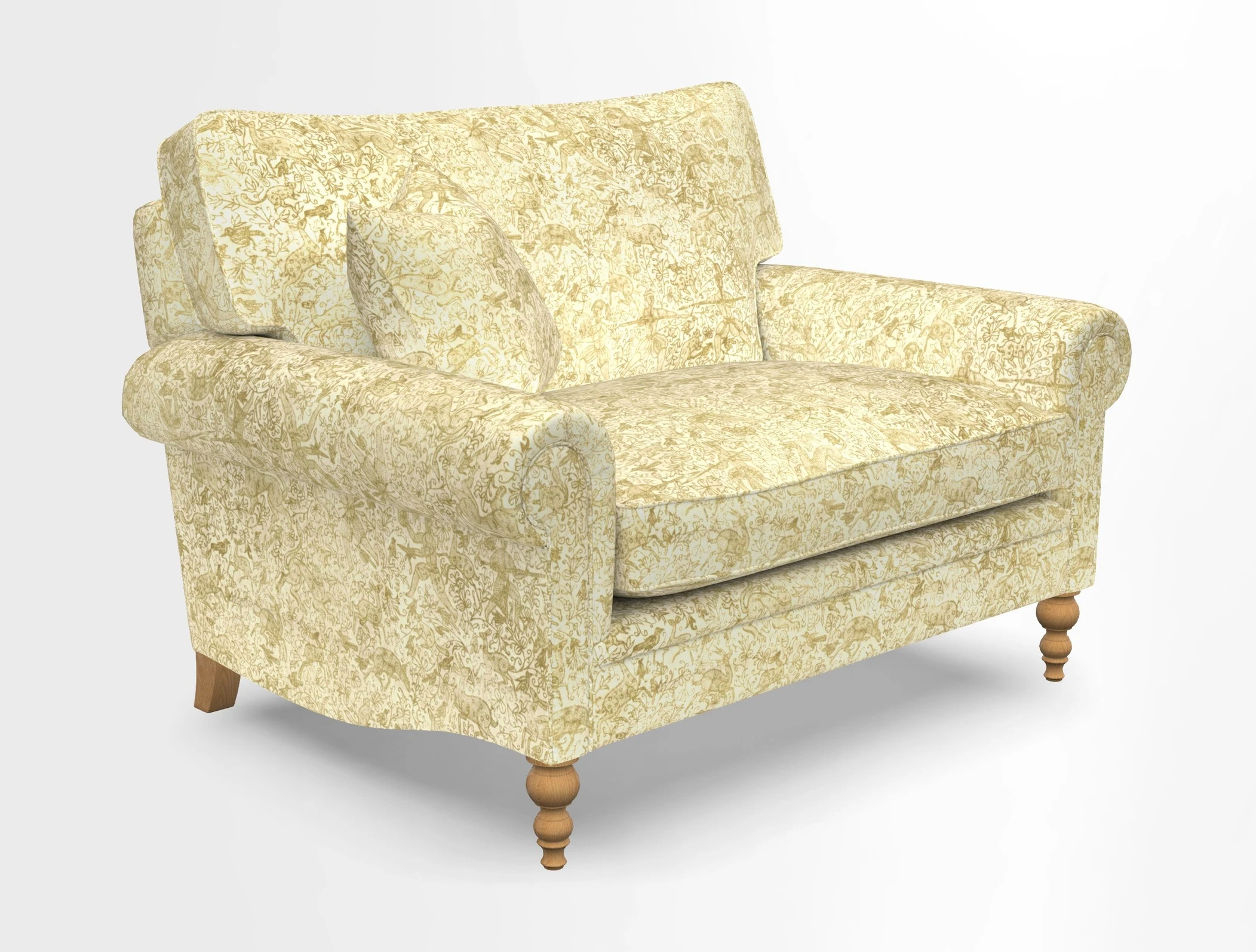 Aldingbourne 3 seater sofa in Grain Sack Stripe Linen Red