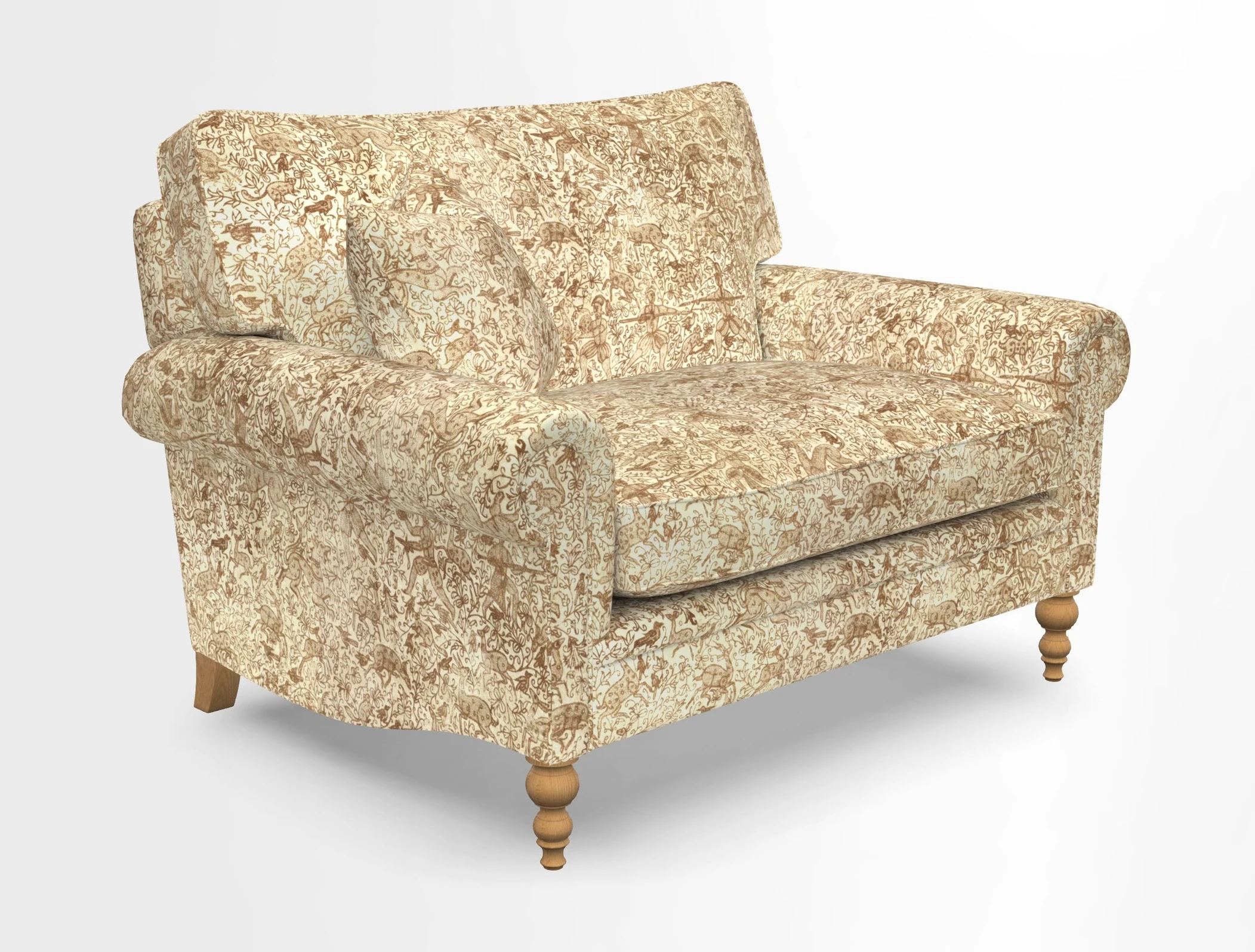 Aldingbourne 3 seater sofa in Grain Sack Stripe Linen Red
