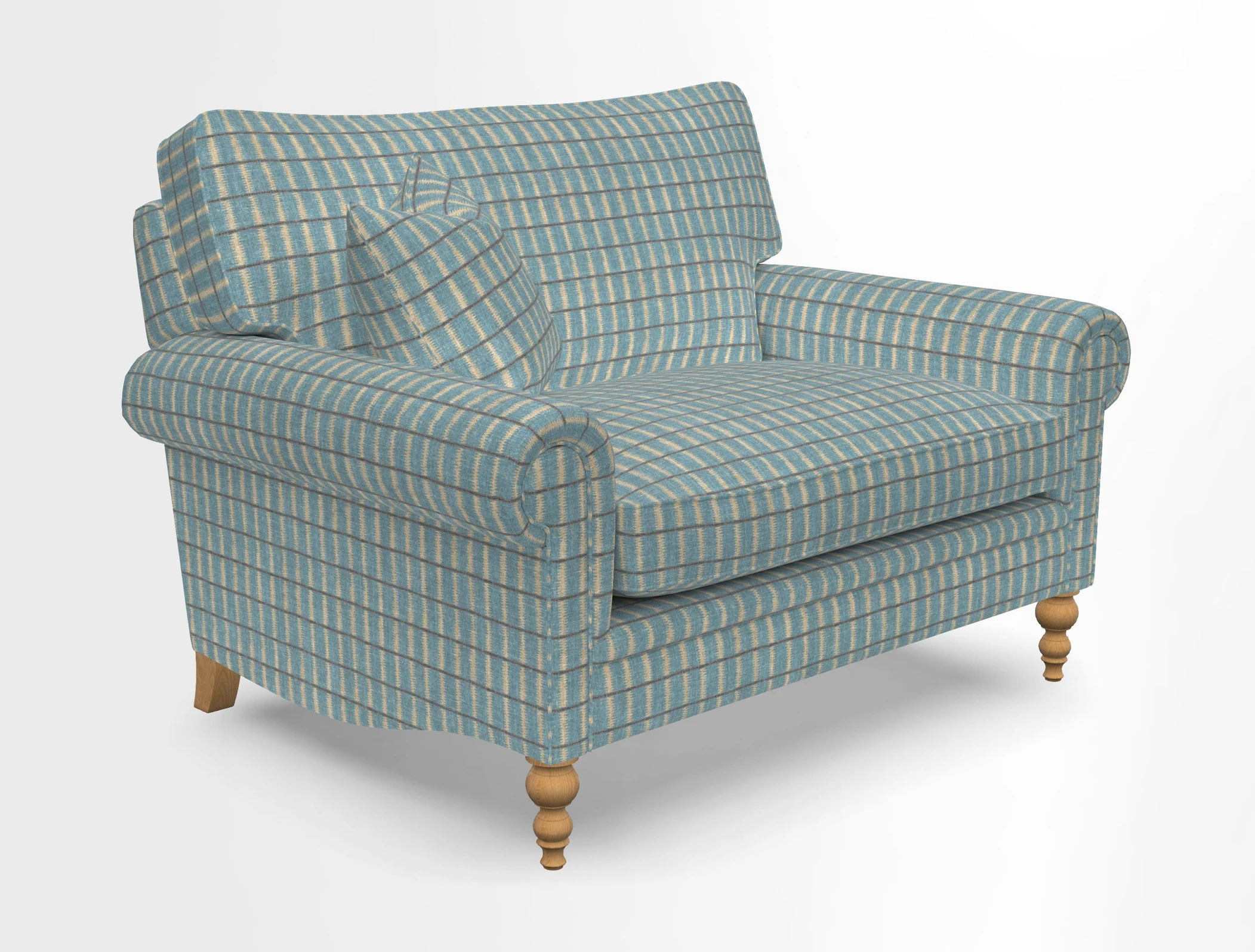 Aldingbourne 3 seater sofa in Grain Sack Stripe Linen Red