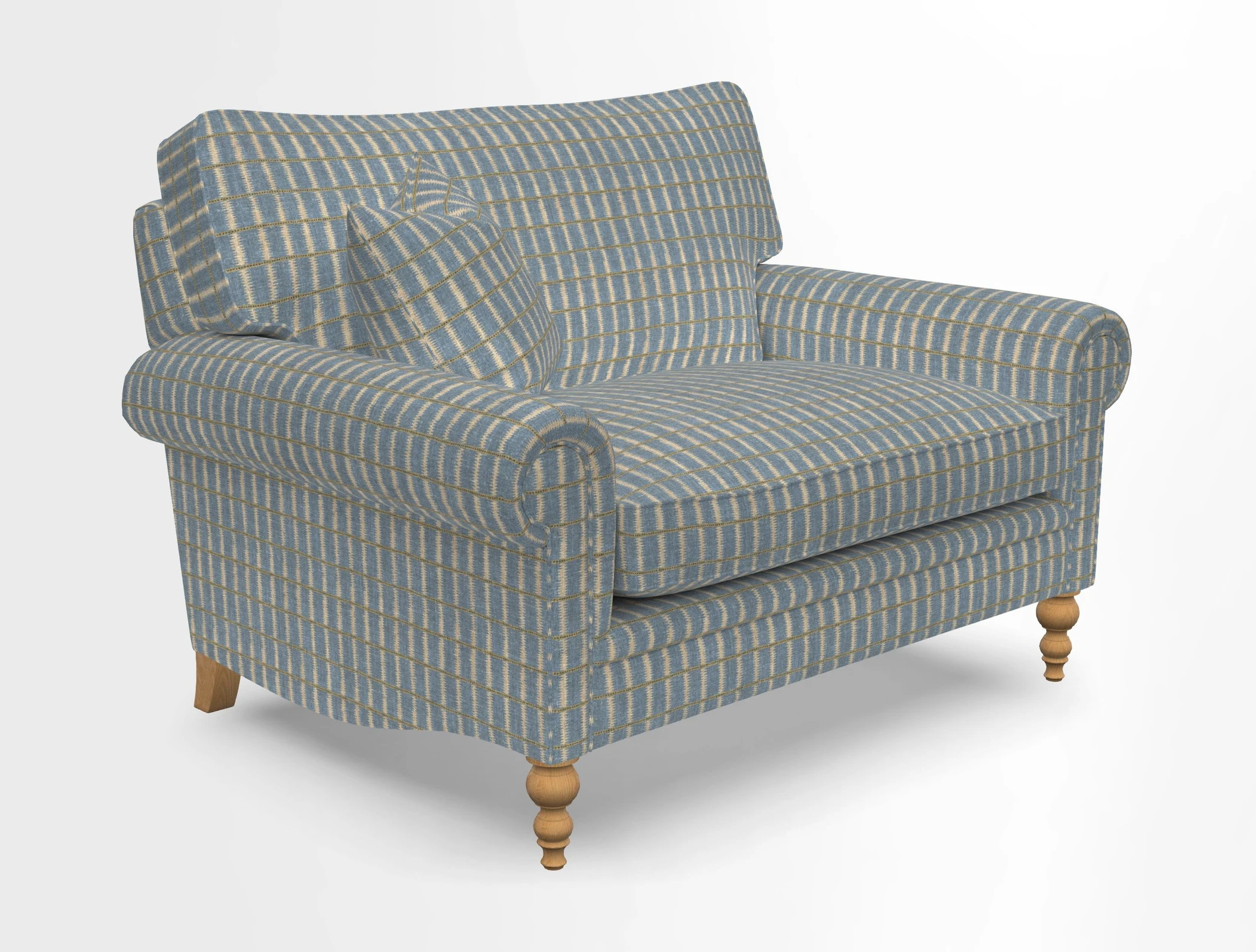 Aldingbourne 3 seater sofa in Grain Sack Stripe Linen Red