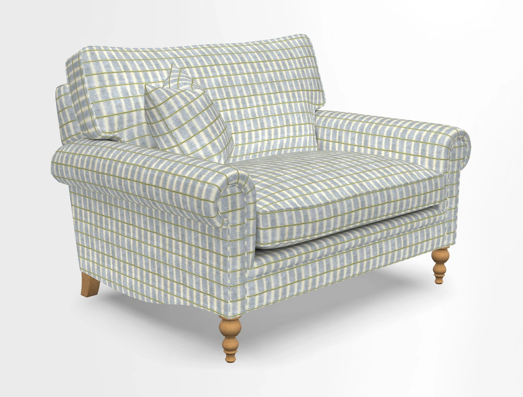 Aldingbourne 3 seater sofa in Grain Sack Stripe Linen Red