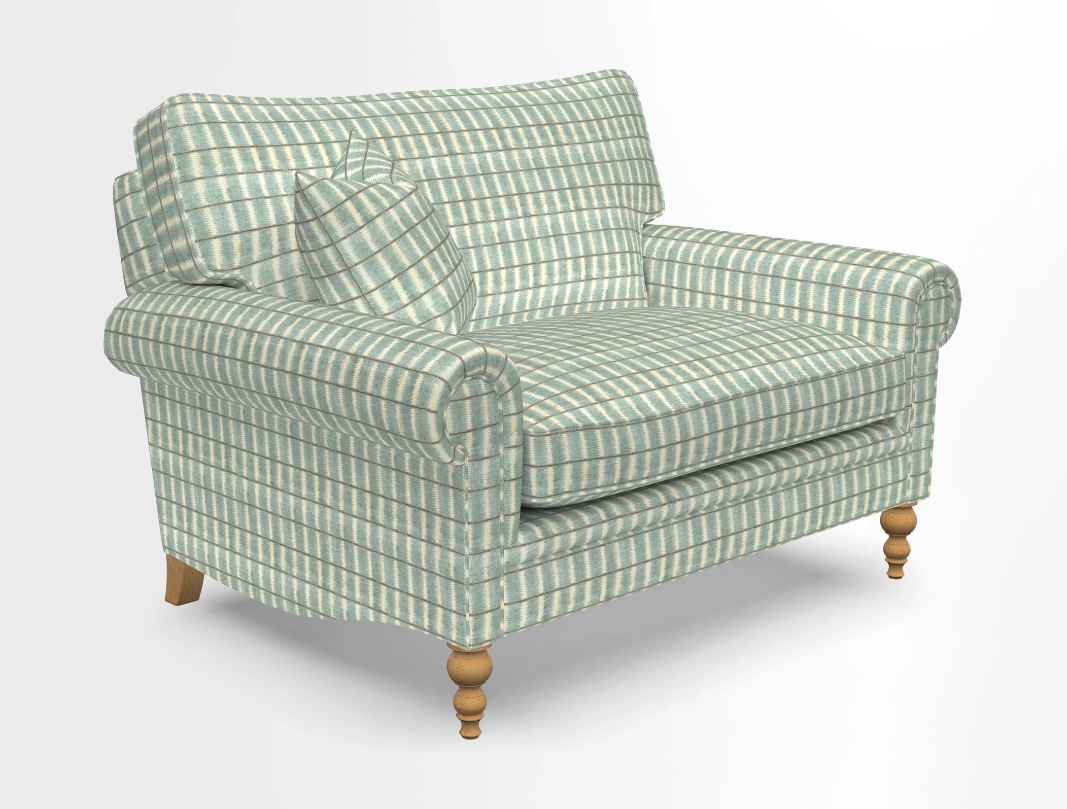 Aldingbourne 3 seater sofa in Grain Sack Stripe Linen Red
