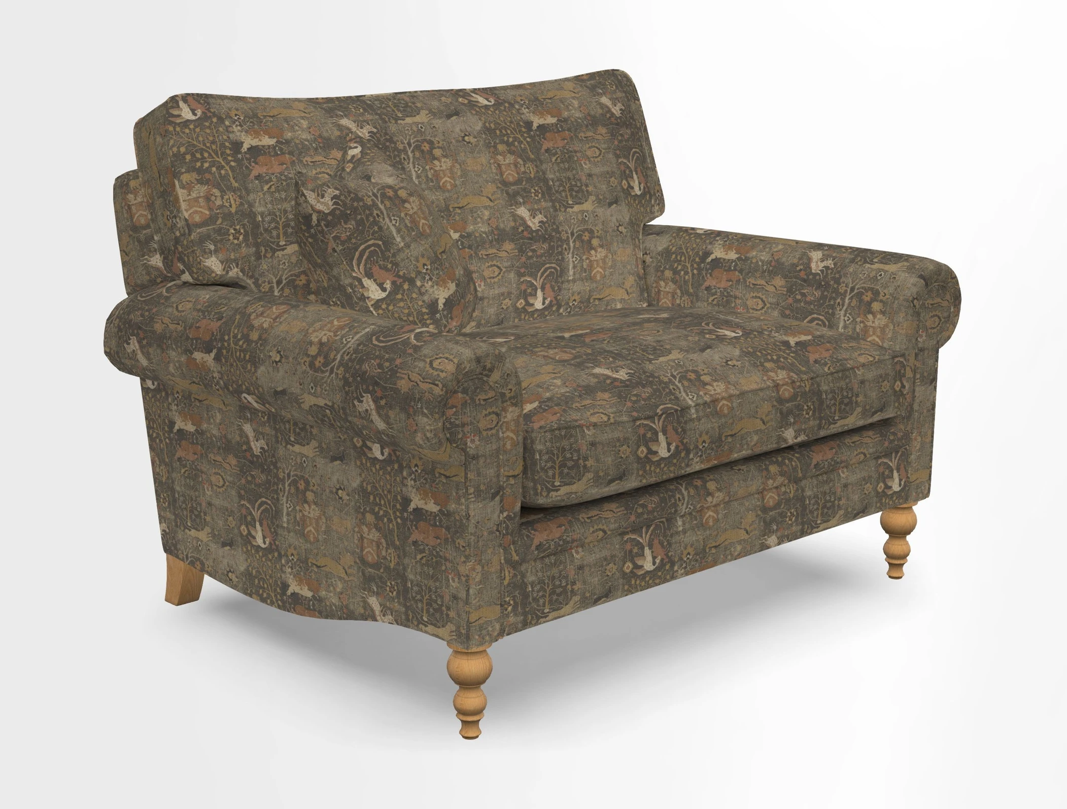 Aldingbourne 3 seater sofa in Grain Sack Stripe Linen Red