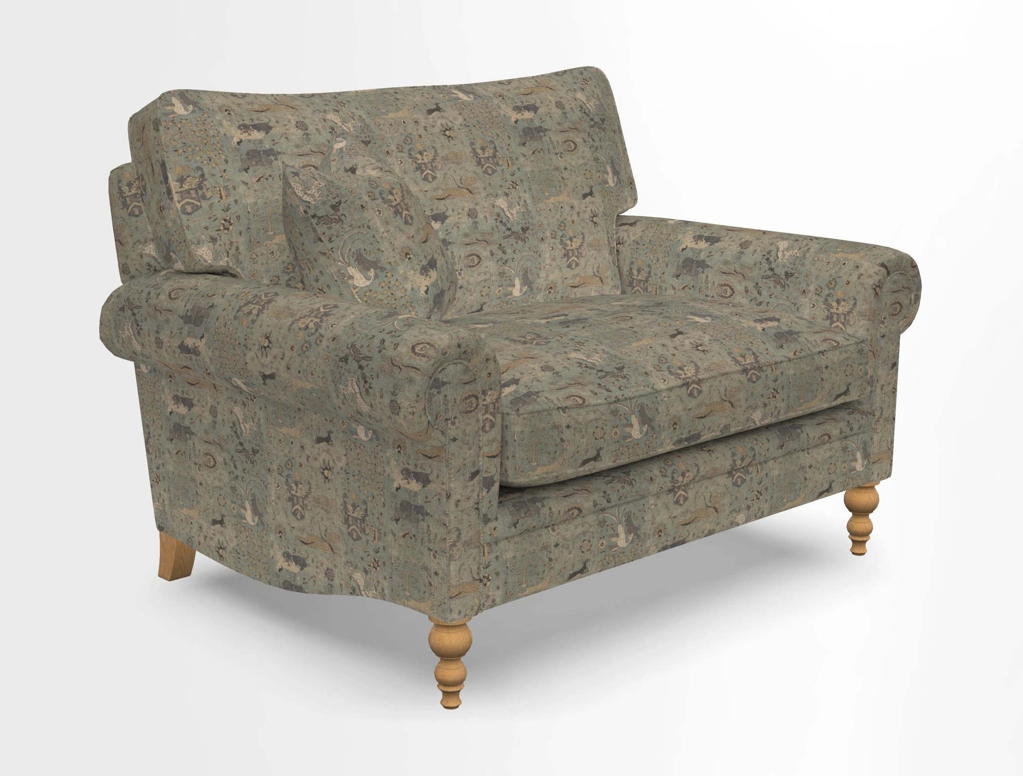 Aldingbourne 3 seater sofa in Grain Sack Stripe Linen Red