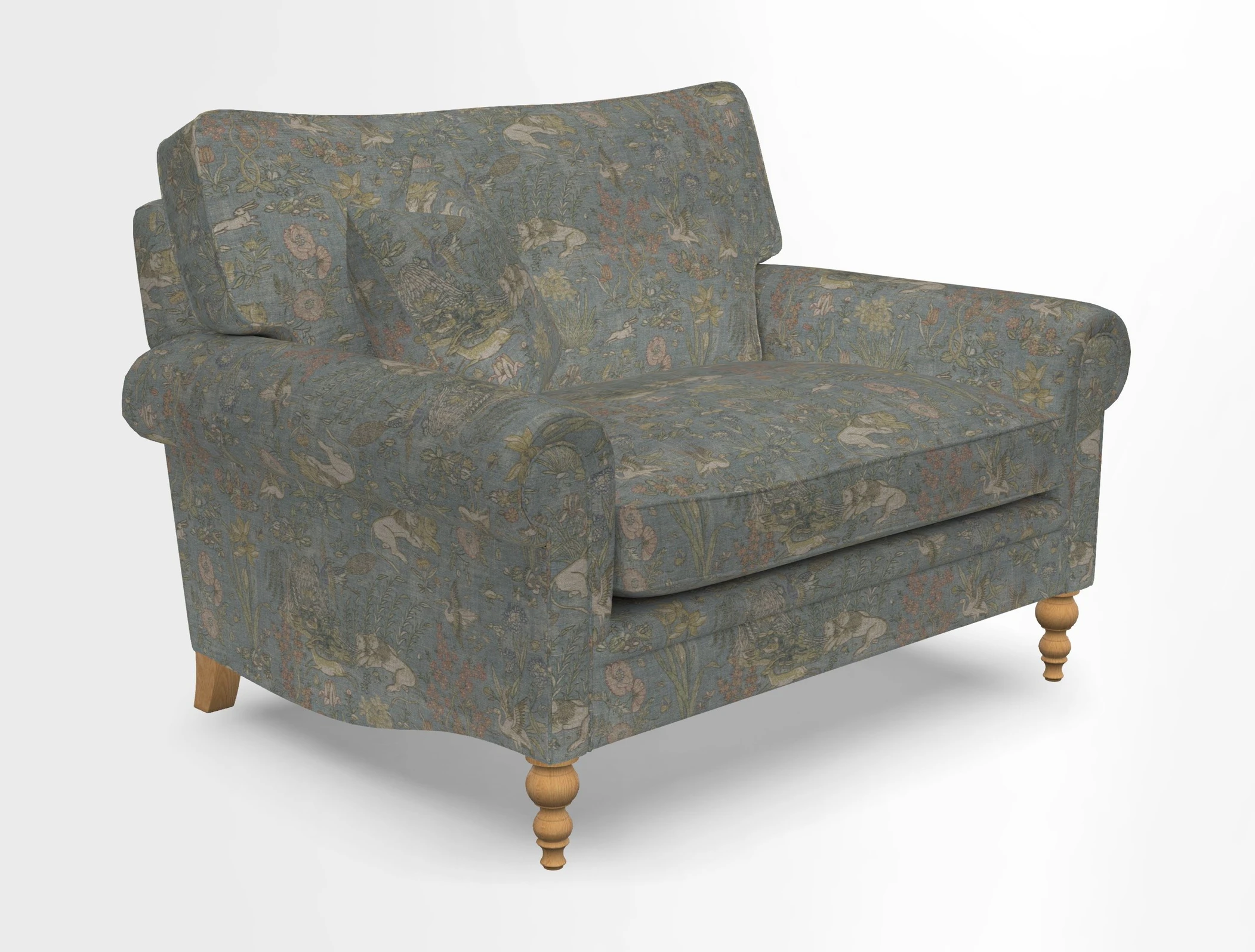 Aldingbourne 3 seater sofa in Grain Sack Stripe Linen Red