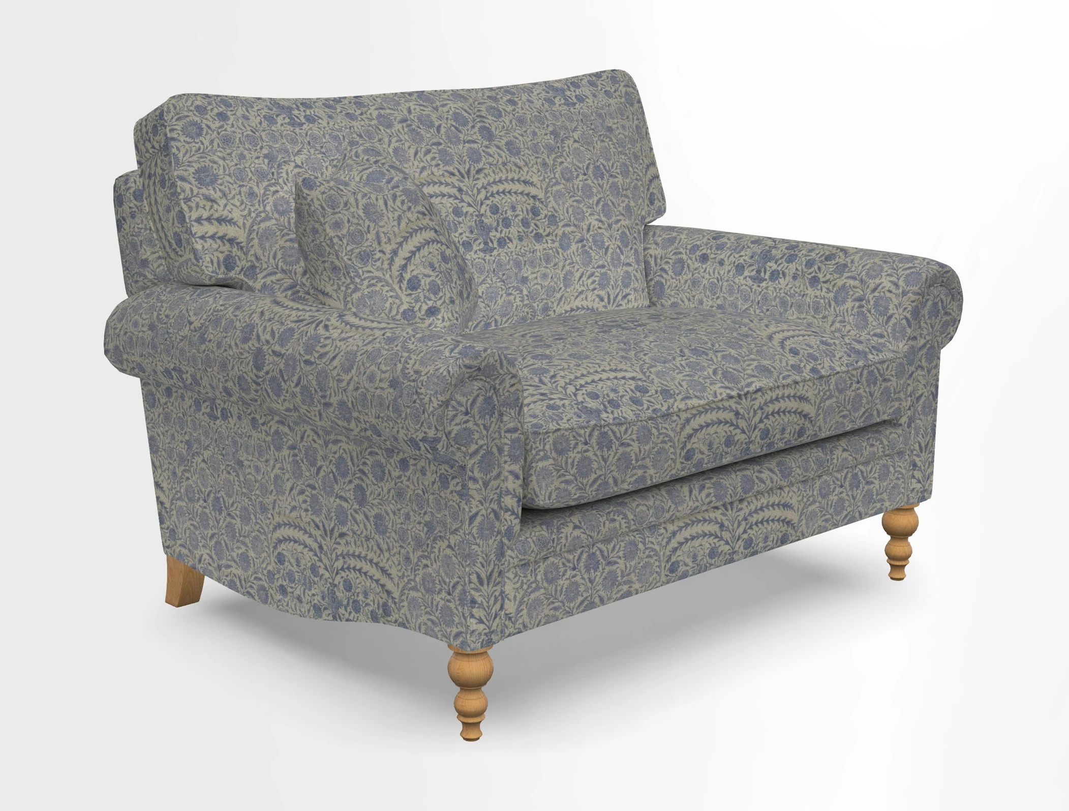 Aldingbourne 3 seater sofa in Grain Sack Stripe Linen Red