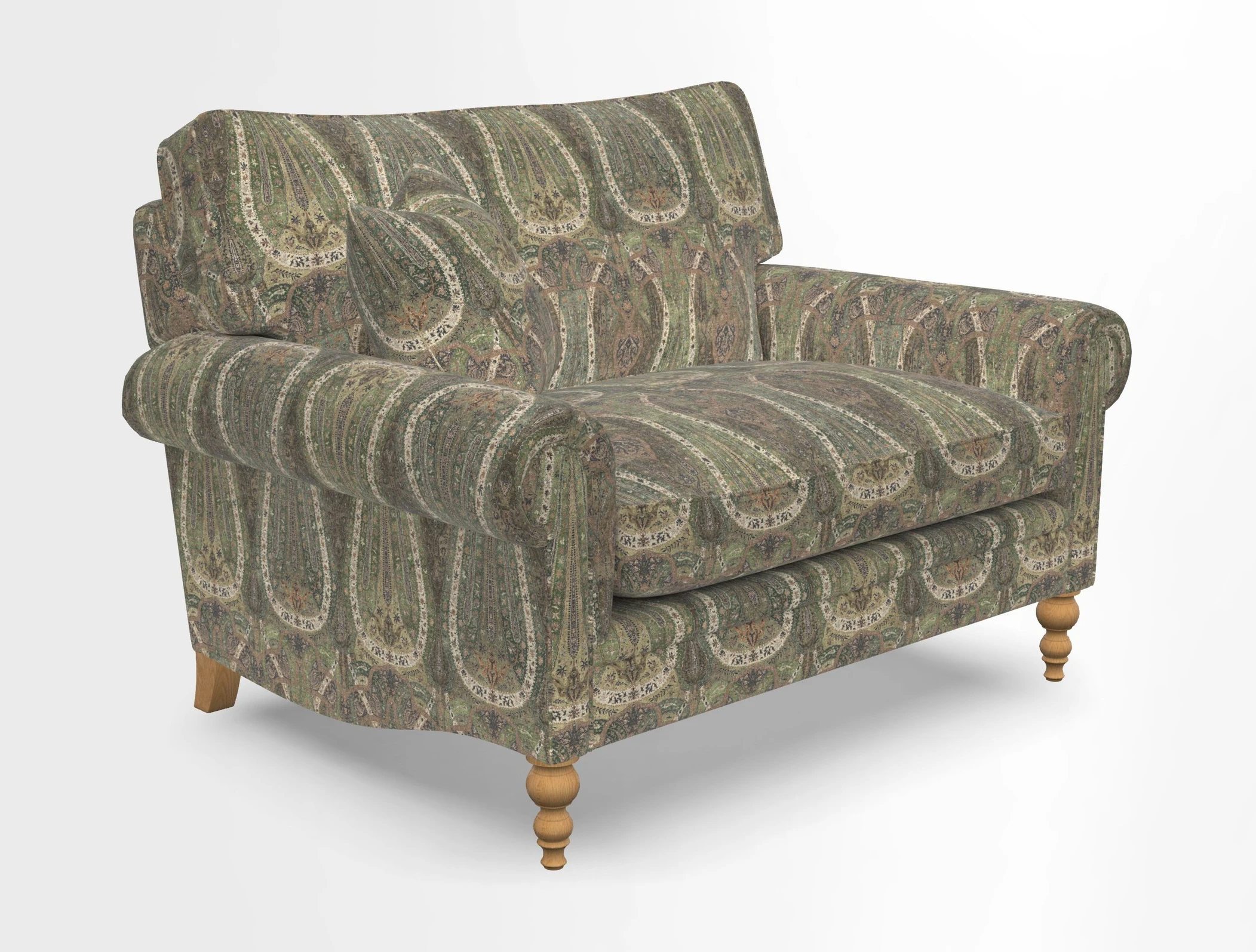 Aldingbourne 3 seater sofa in Grain Sack Stripe Linen Red