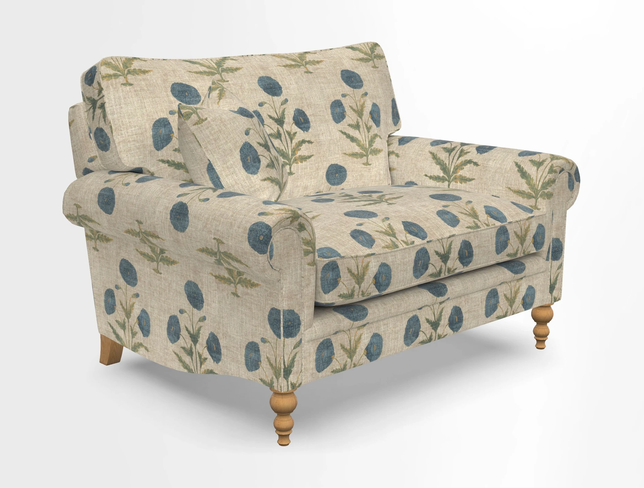 Aldingbourne 3 seater sofa in Grain Sack Stripe Linen Red