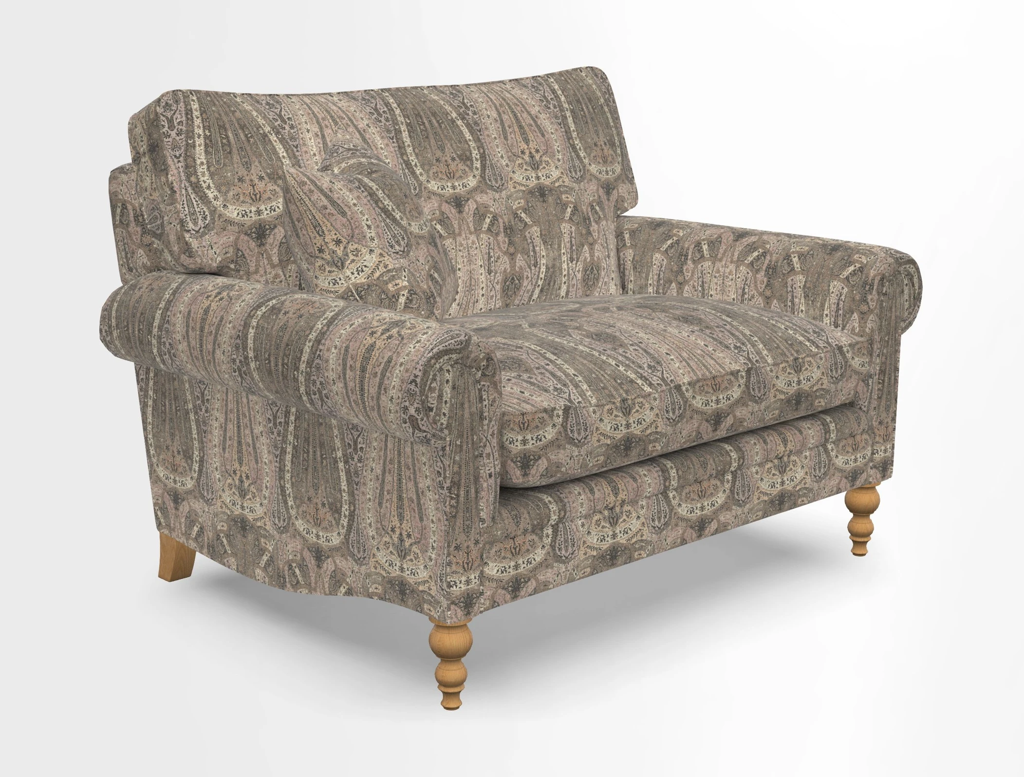 Aldingbourne 3 seater sofa in Grain Sack Stripe Linen Red
