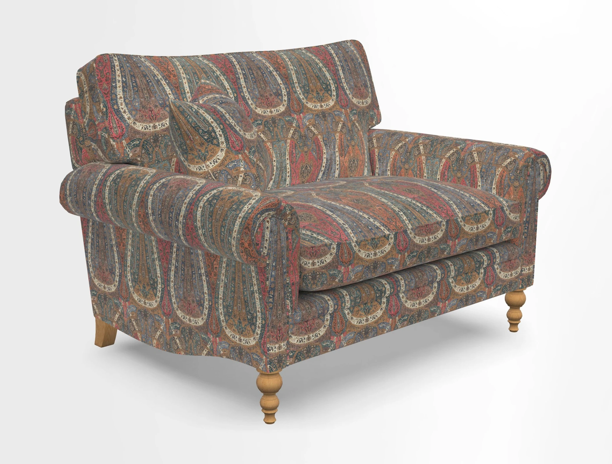 Aldingbourne 3 seater sofa in Grain Sack Stripe Linen Red