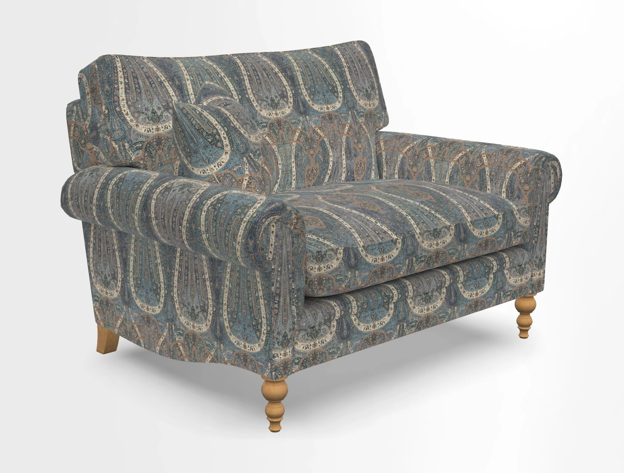 Aldingbourne 3 seater sofa in Grain Sack Stripe Linen Red