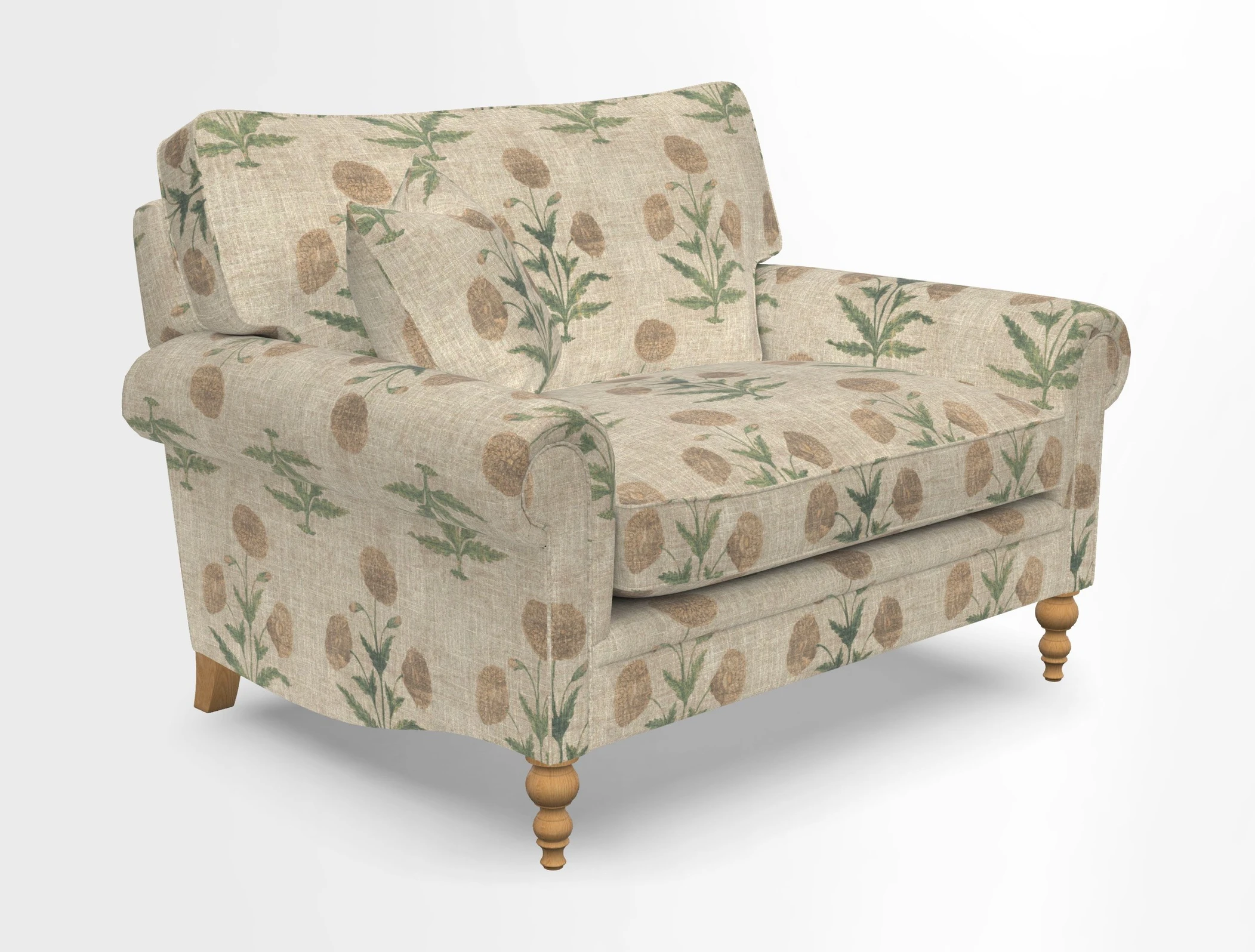 Aldingbourne 3 seater sofa in Grain Sack Stripe Linen Red
