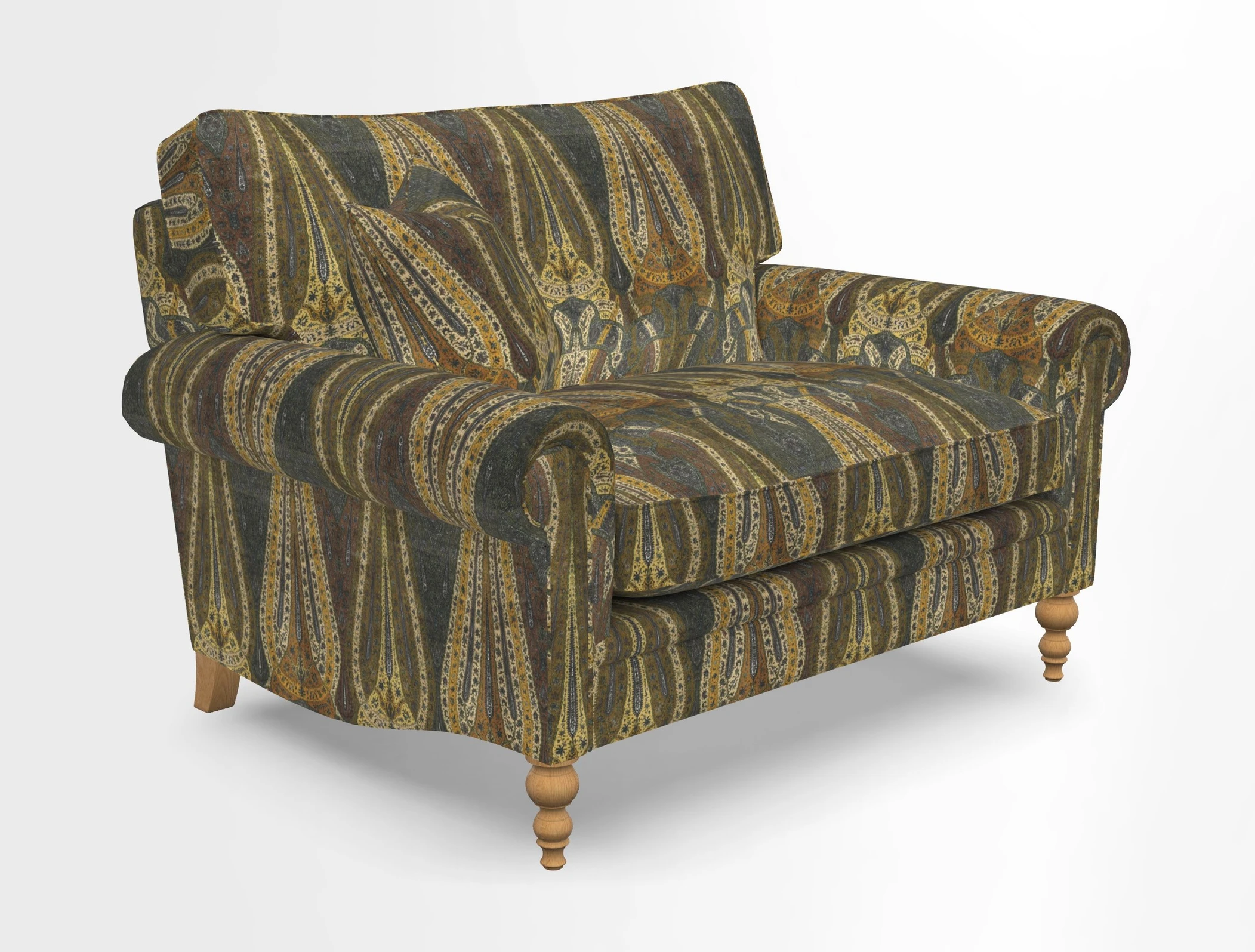 Aldingbourne 3 seater sofa in Grain Sack Stripe Linen Red