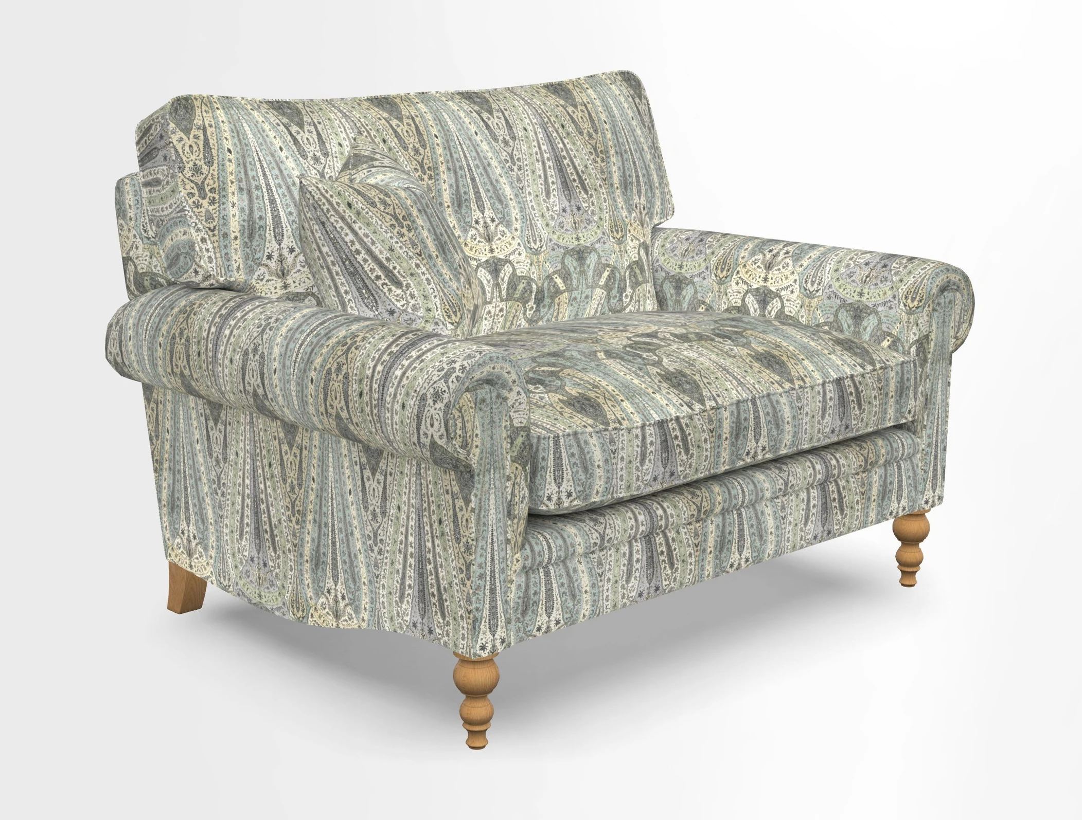 Aldingbourne 3 seater sofa in Grain Sack Stripe Linen Red
