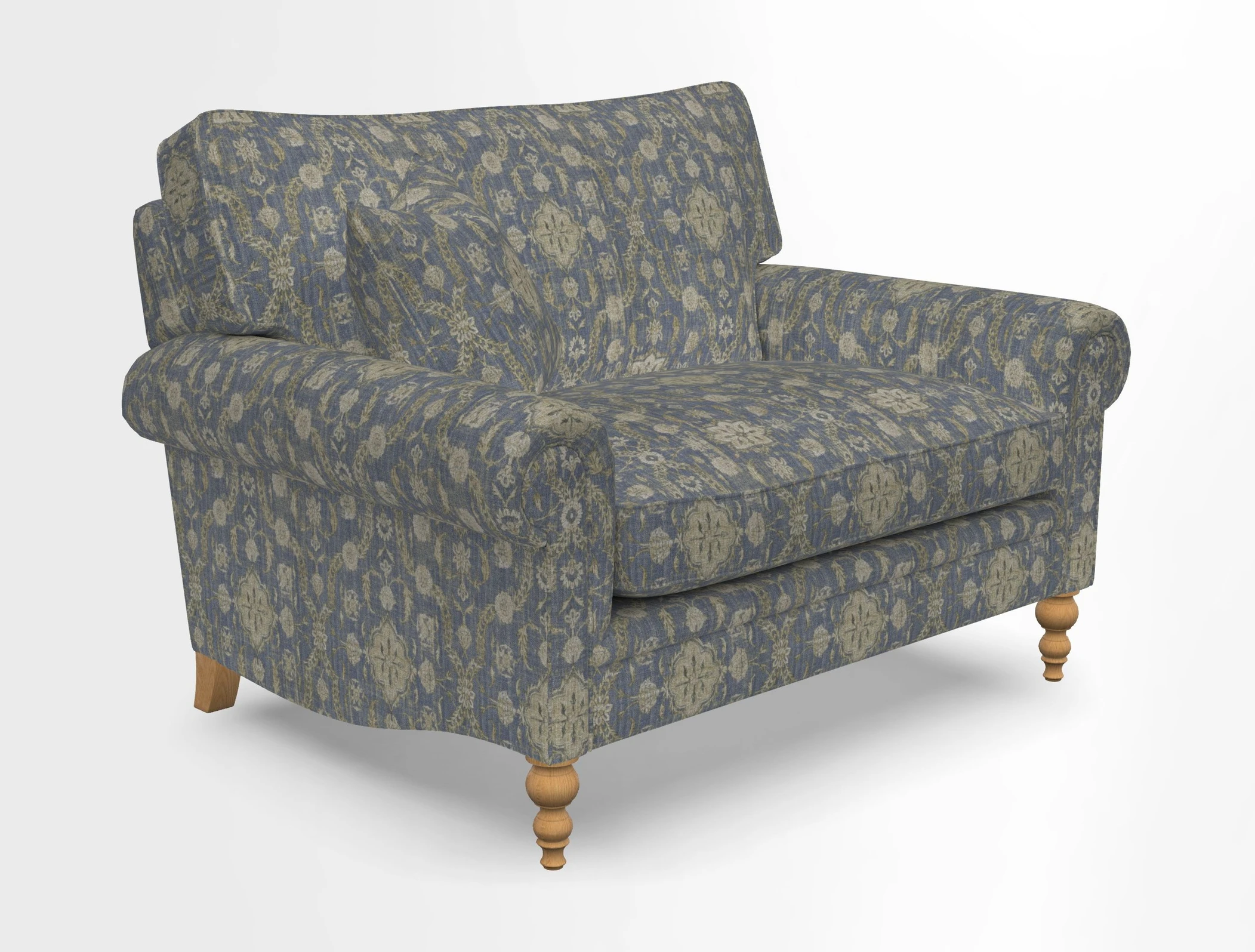 Aldingbourne 3 seater sofa in Grain Sack Stripe Linen Red