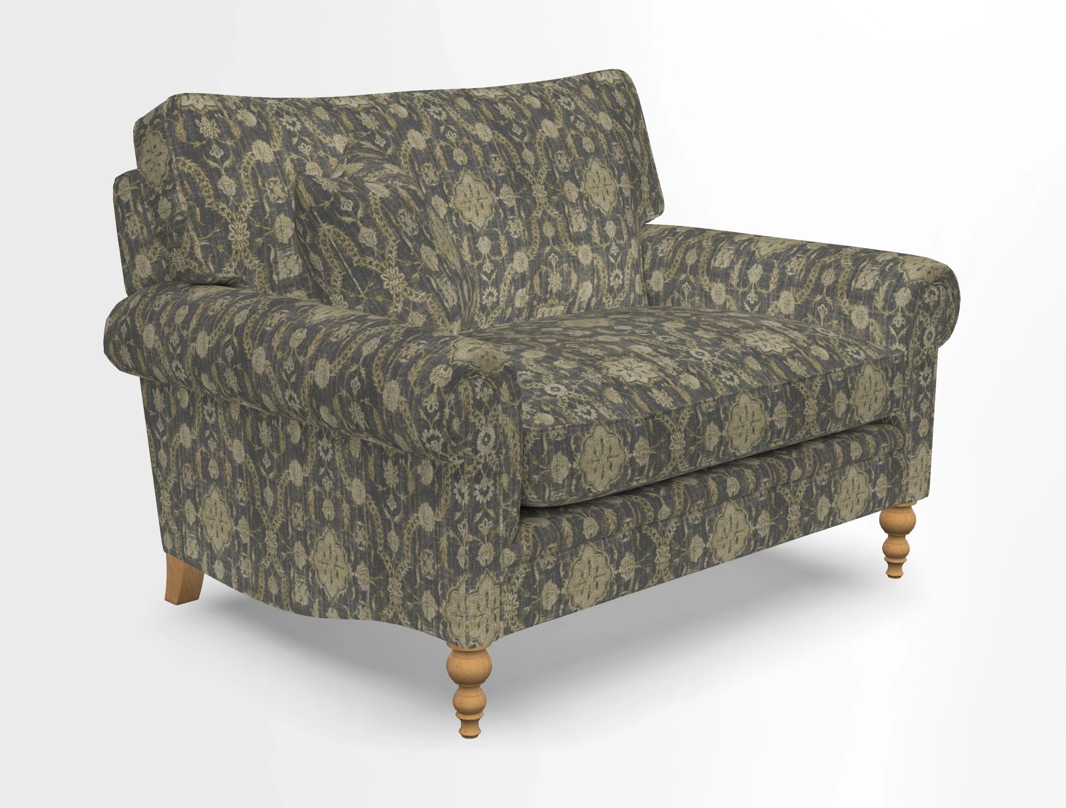 Aldingbourne 3 seater sofa in Grain Sack Stripe Linen Red