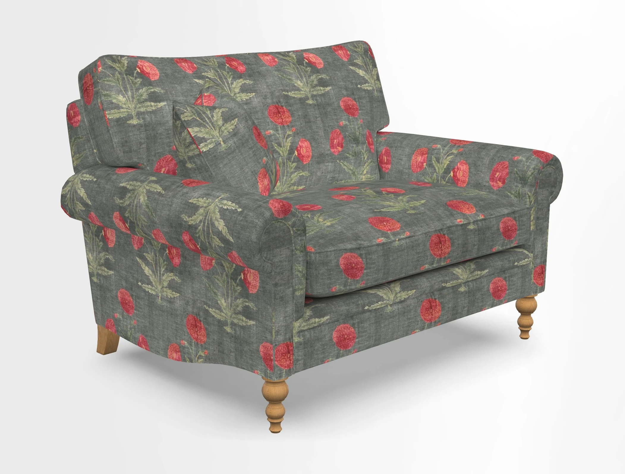 Aldingbourne 3 seater sofa in Grain Sack Stripe Linen Red