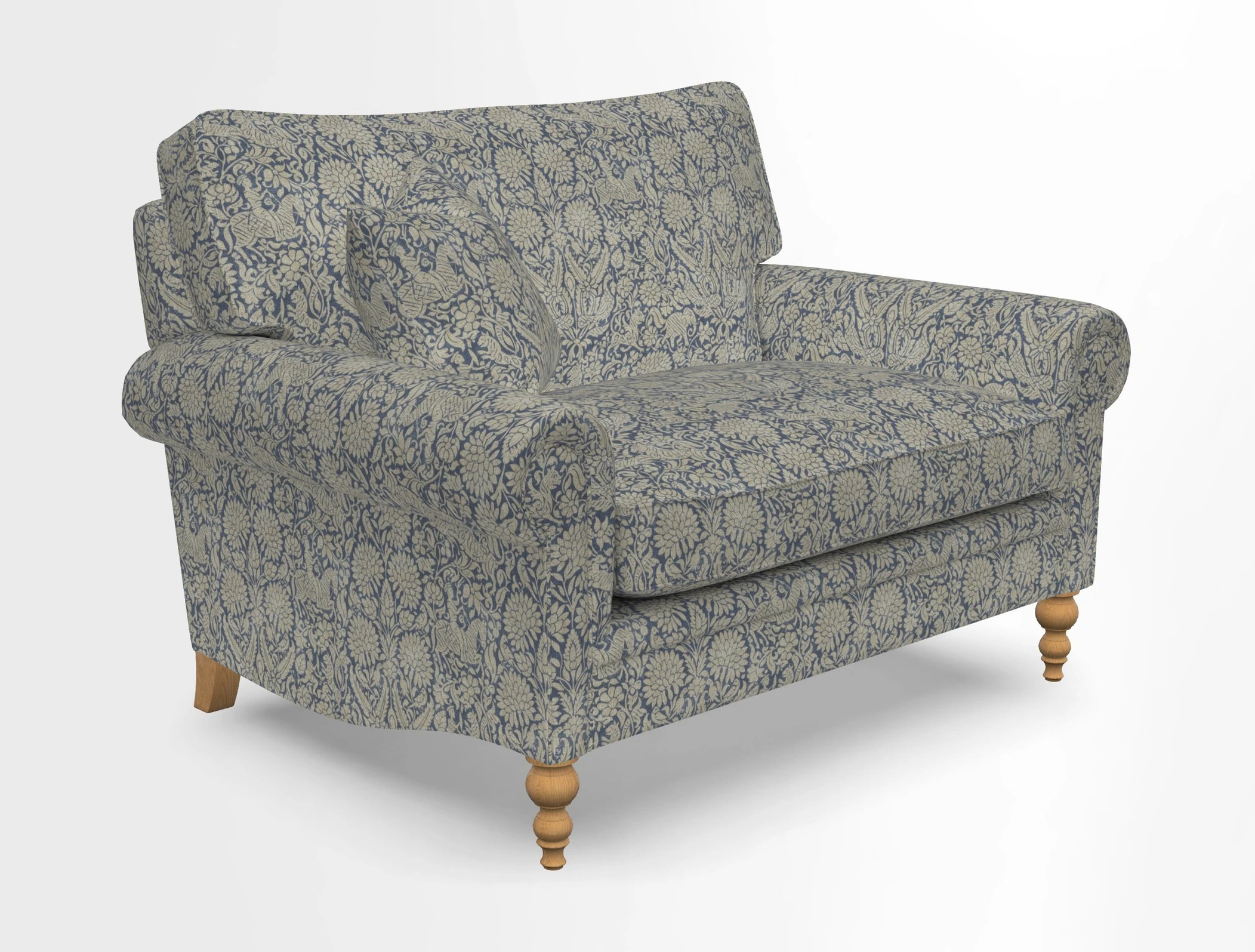 Aldingbourne 3 seater sofa in Grain Sack Stripe Linen Red