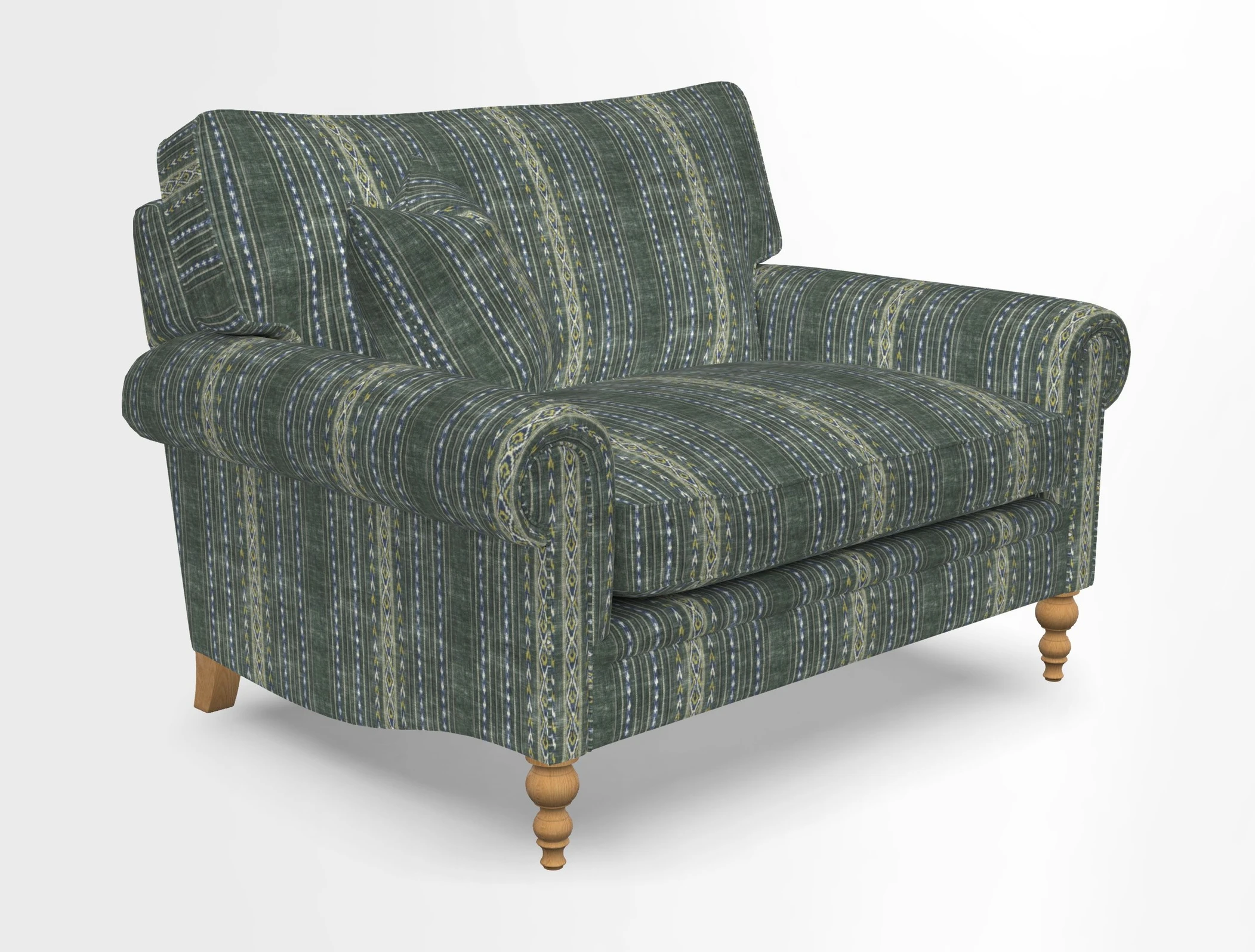 Aldingbourne 3 seater sofa in Grain Sack Stripe Linen Red