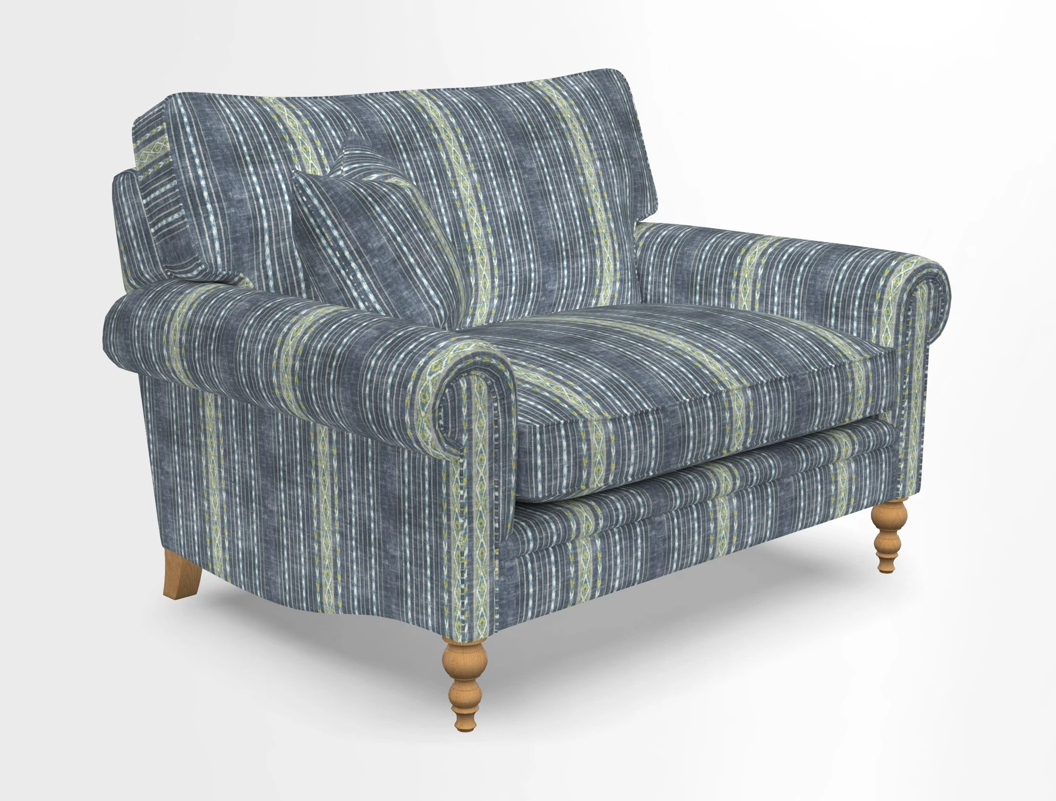 Aldingbourne 3 seater sofa in Grain Sack Stripe Linen Red