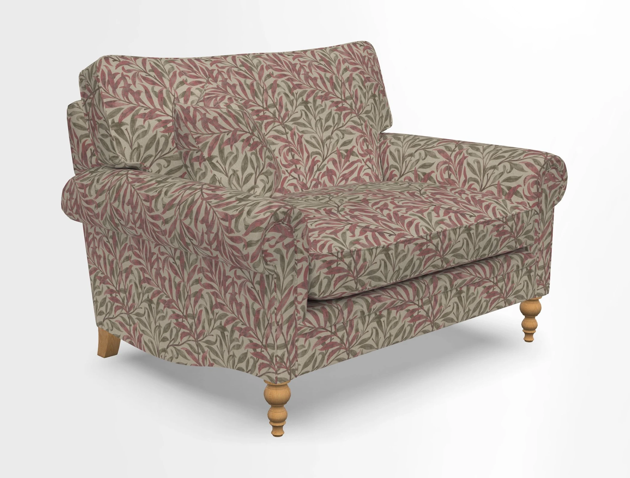 Aldingbourne 3 seater sofa in Grain Sack Stripe Linen Red