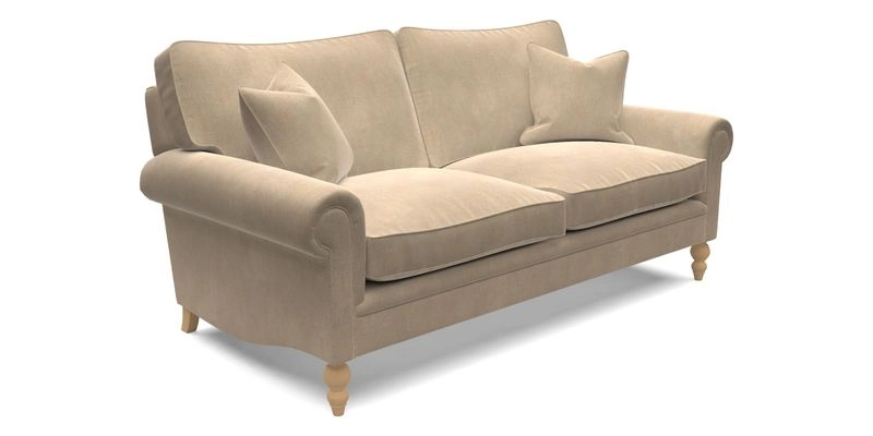 Aldingbourne 4 Seater Sofa in RHS Etta's Bouquet Alba Truffle