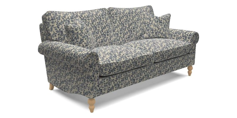 Aldingbourne 3 seater sofa in Grain Sack Stripe Linen Red