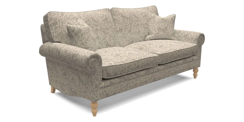 Aldingbourne 4 Seater Sofa in RHS Etta's Bouquet Alba Truffle
