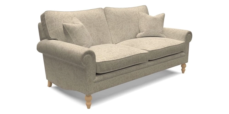 Aldingbourne 4 Seater Sofa in RHS Etta's Bouquet Alba Truffle