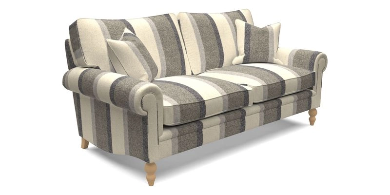Aldingbourne 4 Seater Sofa in RHS Etta's Bouquet Alba Truffle