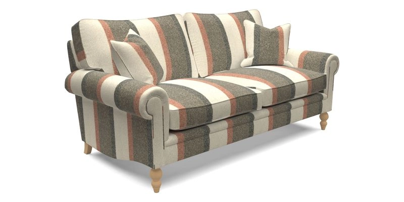 Aldingbourne 4 Seater Sofa in RHS Etta's Bouquet Alba Truffle