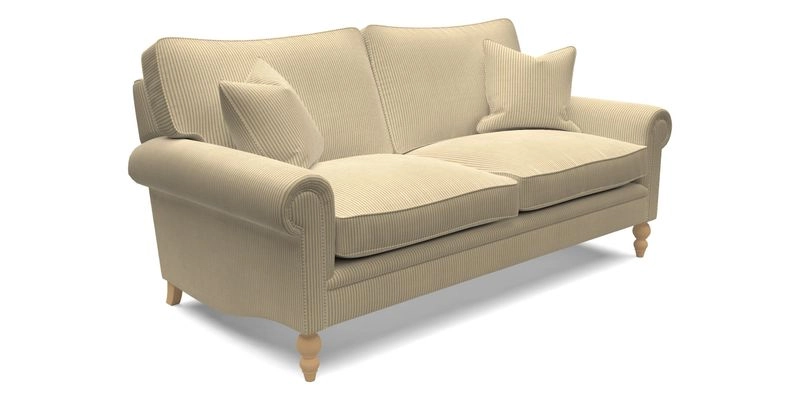 Aldingbourne 4 Seater Sofa in RHS Etta's Bouquet Alba Truffle