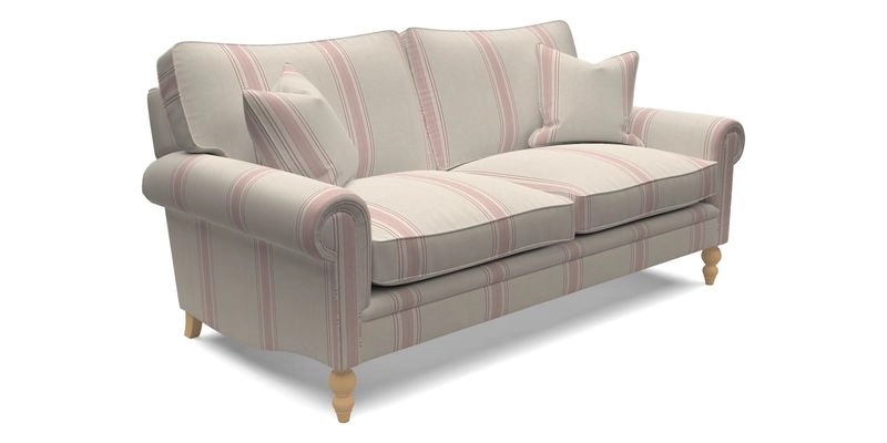 Aldingbourne 4 Seater Sofa in RHS Etta's Bouquet Alba Truffle