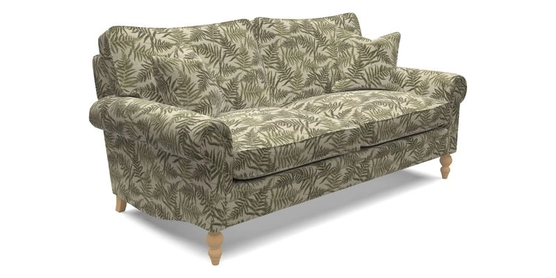 Aldingbourne 3 seater sofa in Grain Sack Stripe Linen Red