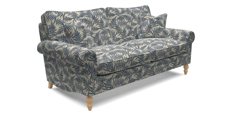 Aldingbourne 3 seater sofa in Grain Sack Stripe Linen Red