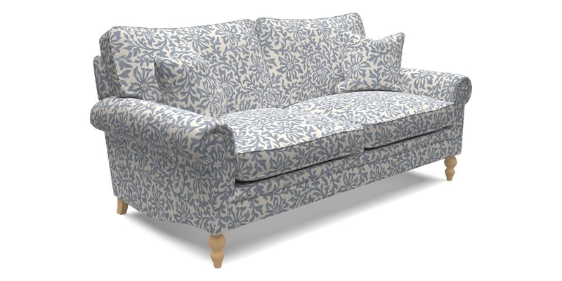 Aldingbourne 4 Seater Sofa in RHS Etta's Bouquet Alba Truffle