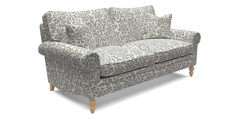 Aldingbourne 4 Seater Sofa in RHS Etta's Bouquet Alba Truffle