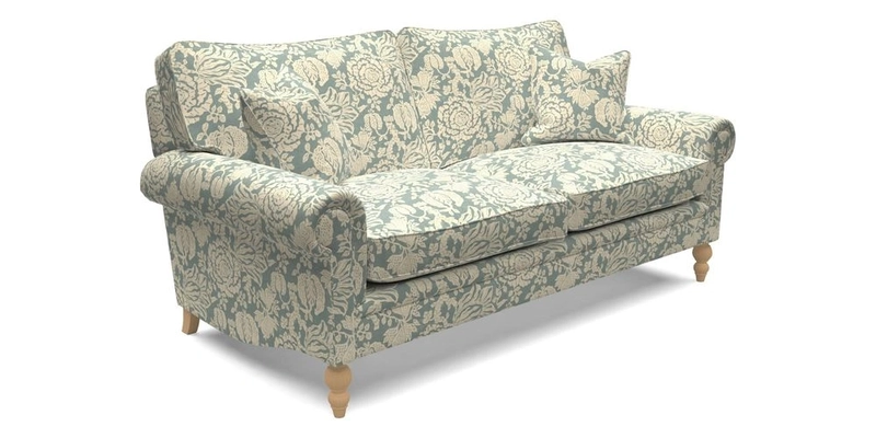 Aldingbourne 4 Seater Sofa in RHS Etta's Bouquet Alba Truffle