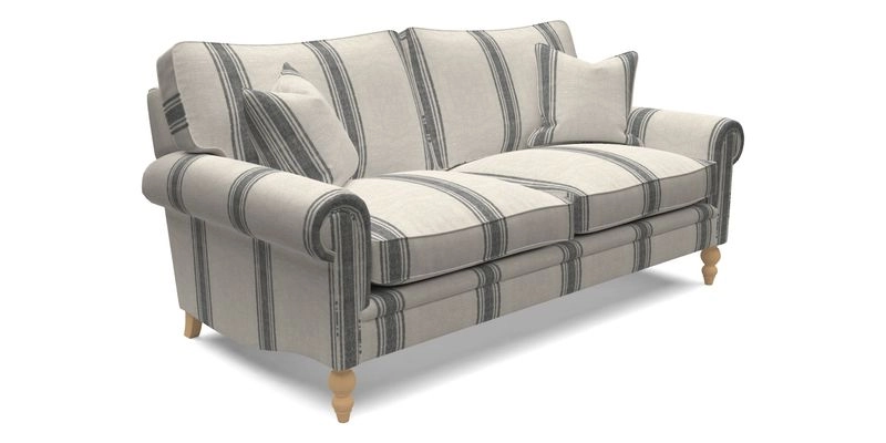 Aldingbourne 4 Seater Sofa in RHS Etta's Bouquet Alba Truffle