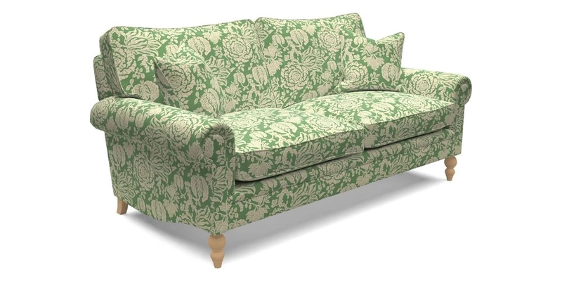 Aldingbourne 4 Seater Sofa in RHS Etta's Bouquet Alba Truffle