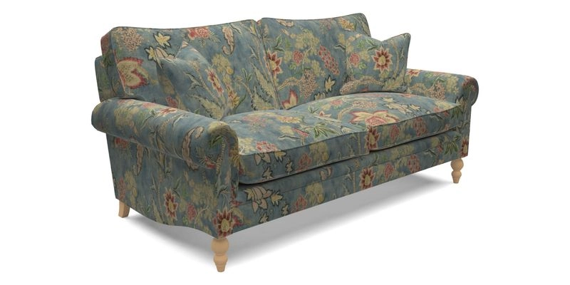Aldingbourne 4 Seater Sofa in RHS Etta's Bouquet Alba Truffle