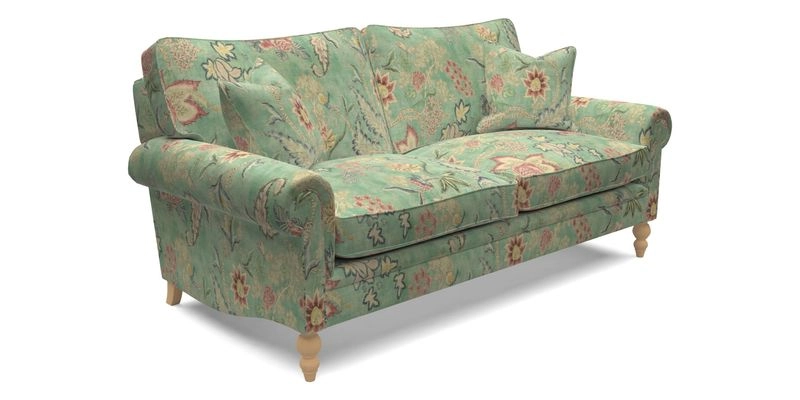 Aldingbourne 4 Seater Sofa in RHS Etta's Bouquet Alba Truffle