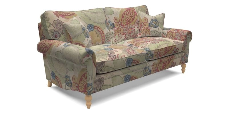 Aldingbourne 4 Seater Sofa in RHS Etta's Bouquet Alba Truffle