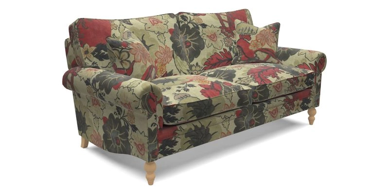 Aldingbourne 4 Seater Sofa in RHS Etta's Bouquet Alba Truffle
