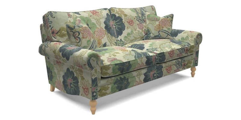 Aldingbourne 4 Seater Sofa in RHS Etta's Bouquet Alba Truffle