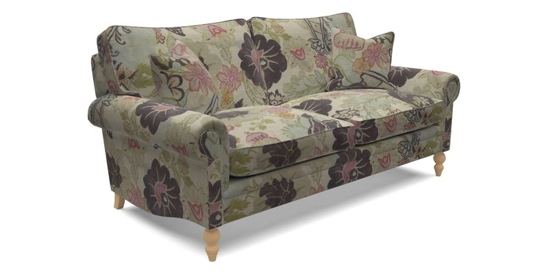 Aldingbourne 4 Seater Sofa in RHS Etta's Bouquet Alba Truffle