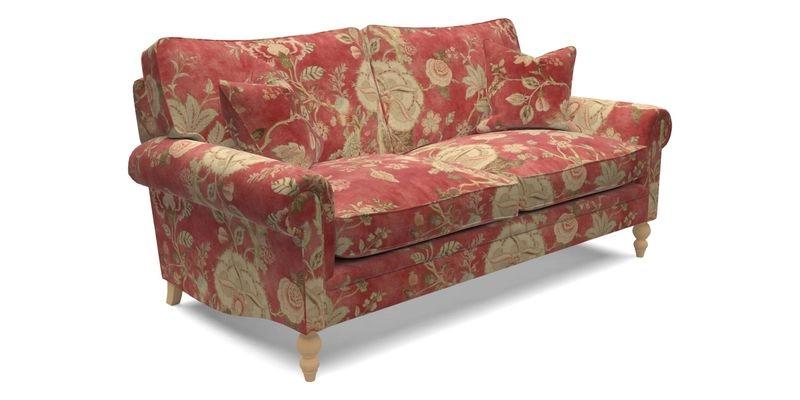 Aldingbourne 4 Seater Sofa in RHS Etta's Bouquet Alba Truffle