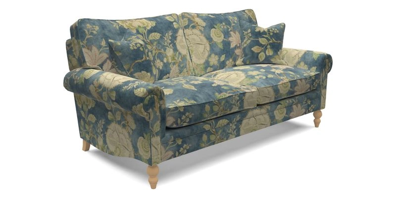 Aldingbourne 4 Seater Sofa in RHS Etta's Bouquet Alba Truffle