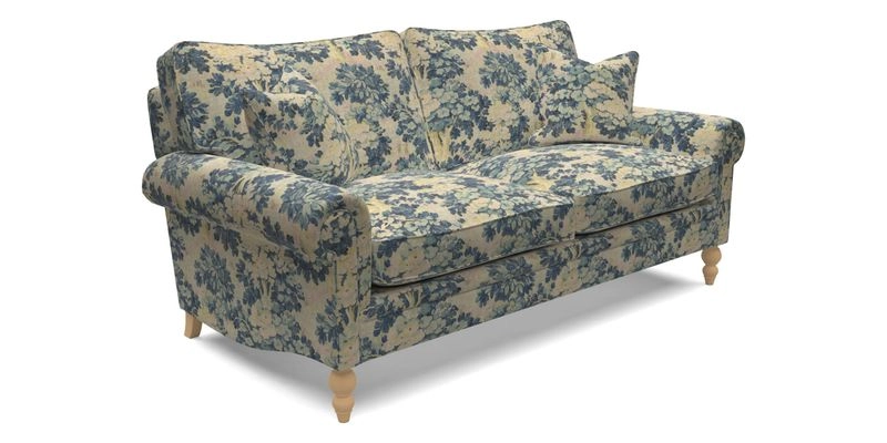 Aldingbourne 4 Seater Sofa in RHS Etta's Bouquet Alba Truffle