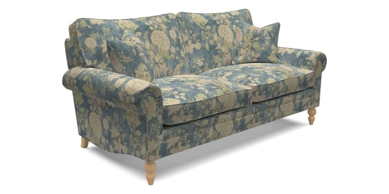 Aldingbourne 4 Seater Sofa in RHS Etta's Bouquet Alba Truffle